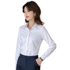 Bamboo Fiber Business Wear White Shirt For Women
