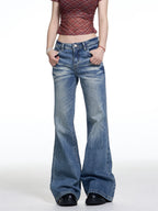 American-style Retro Washed Skinny Jeans Women's High Street Slimming