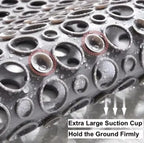 Square Non-slip Bathroom Mat With Suction Cup And Round Hole Design Shower Anti-fall Household Shower Massage Quick Drainage Mat