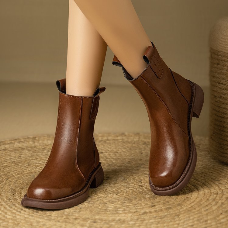 Soft Bottom British Style Vintage Martin Boots Women