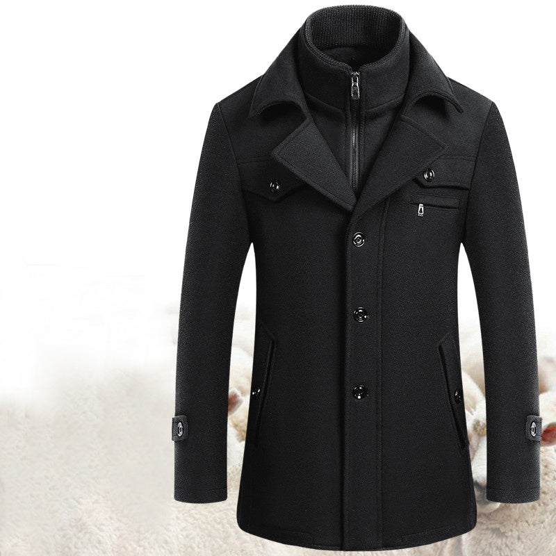 Wool jacket men's woolen coat