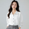 Texture Loose Long Sleeve Lazy Sense All-matching Shirt