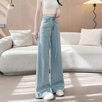 Jeans Women's Loose High Waist Moonlight Blue Wide Leg Trousers