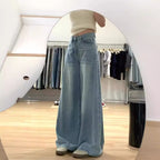 Women's Wide-leg Jeans High Waist Loose And Slimming